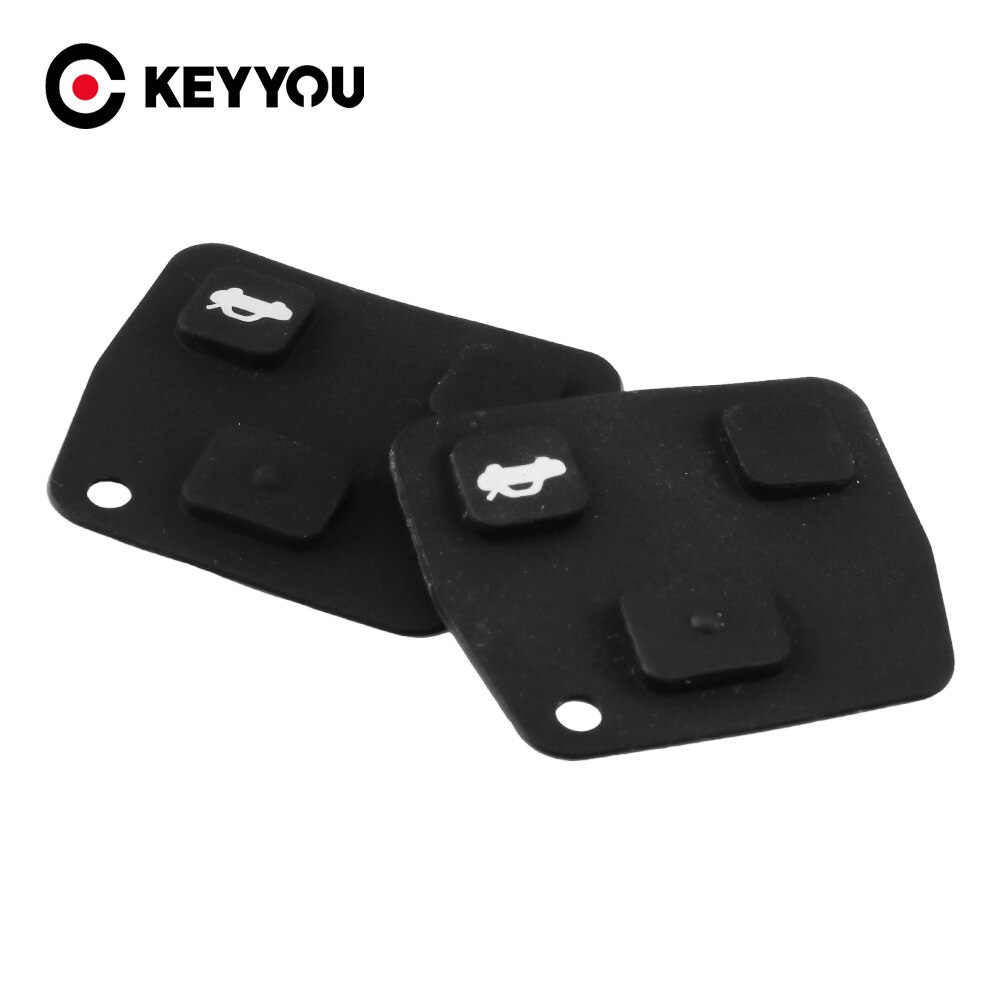 Keyyou 50 Stks/partij Vervanging Remote Key Siliconen Rubber Pads 2 3 Knoppen Autosleutel Voor Toyota Avensis Corolla Lexus RVA4