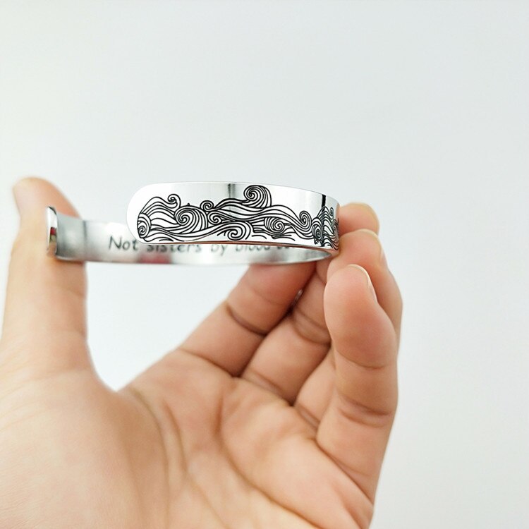 Bracelet en acier inoxydable, 10mm, vague de mer, i am the storm, bibelot, directe d'usine, offre spéciale
