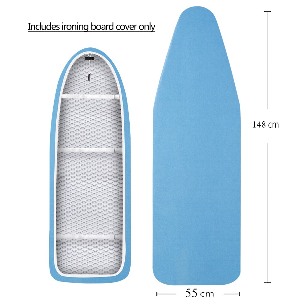 Cotton Ironing Board Cover Large Printed Ironing Board Cover Protective Non-slip Thick Colorful for Home Cleaner 148x55cm: Blue