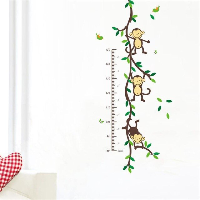 Jungle Monkey Tree Animlas Forest Wall Sticker Decorative Poster For Kids Baby Nursery DIY Home Decor Decal Mural Children: H01208