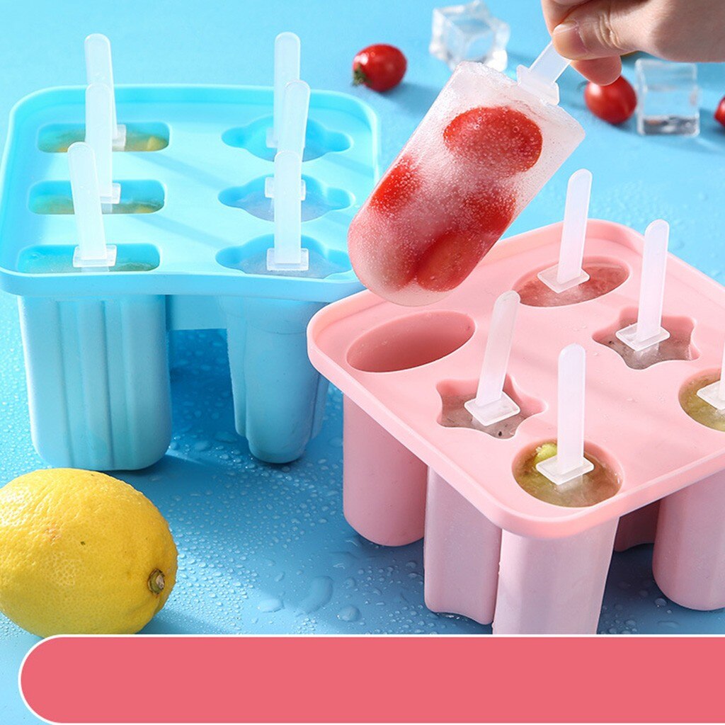 Silicone Ice Popsicle Maker 6 Holtes Zelfgemaakte Ijslolly Mallen Vormen Holtes Zelfgemaakte Ijslolly Mallen Vormen