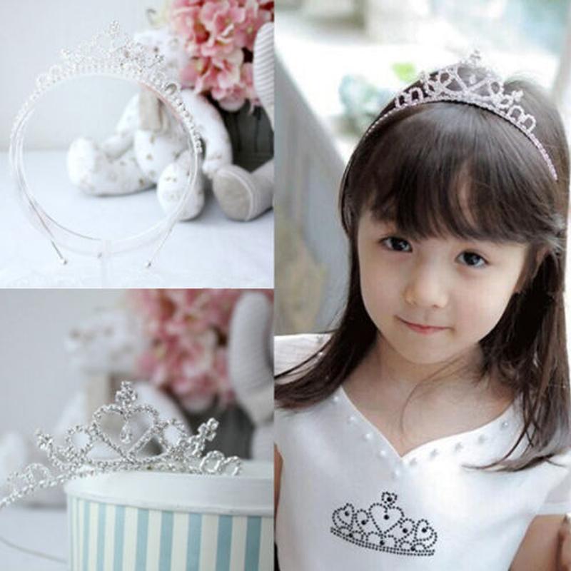 Girls Crystal Tiara Hairband Kids Girls Bridal Princess Prom Crown Party baby accessories Princess Prom Crown Headbands