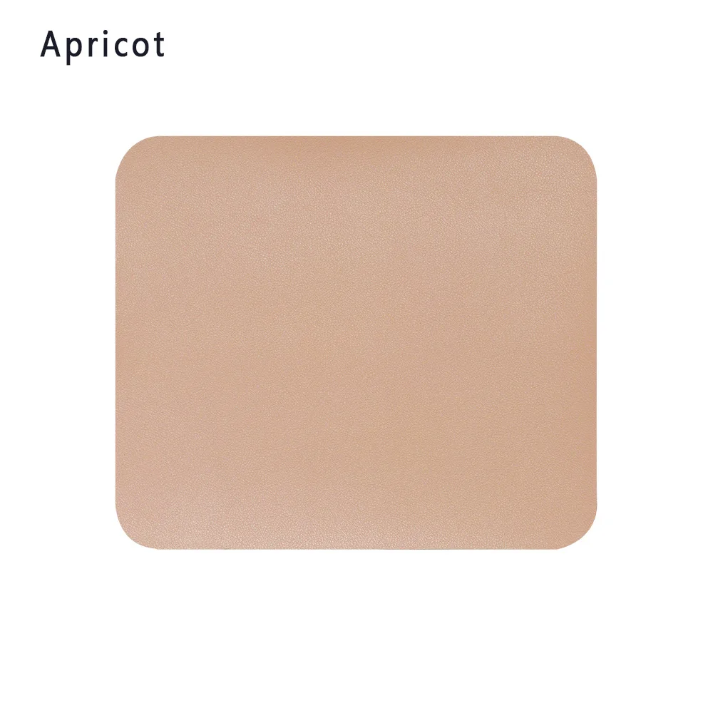Criativo universal anti-deslizamento mouse almofada de couro gaming mouses esteira nova almofada de mesa moda confortável para computador portátil macbook: apricot