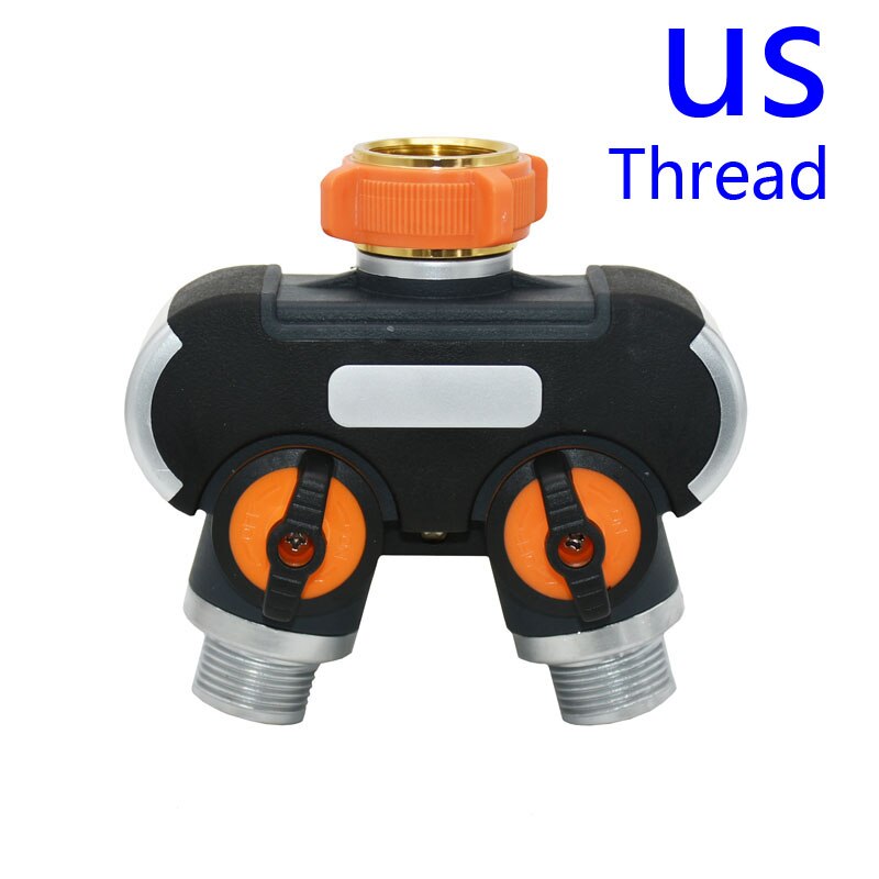 3/4 inch tuinkraan 2 -weg kraan y waterverdeler irrigatieklep pijpverdeler snelkoppeling adapter 2 stuks: Ons ansi