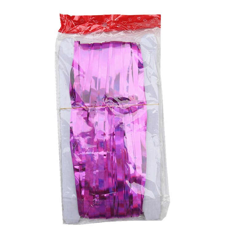 Kwastje Rainsilk Gordijn Wwedding Verjaardagsfeestje Baby Shower Achtergrond Muur 1 Jaar Oude Ballon Kleur Gestreepte Decoratie Benodigdheden: purple