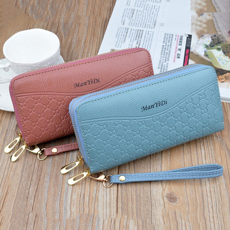 Mode Polsbandje Clutch Voor Vrouwen Grote Capaciteit Lange Portefeuilles Vrouwelijke Rits Dames Handtas Portemonnee