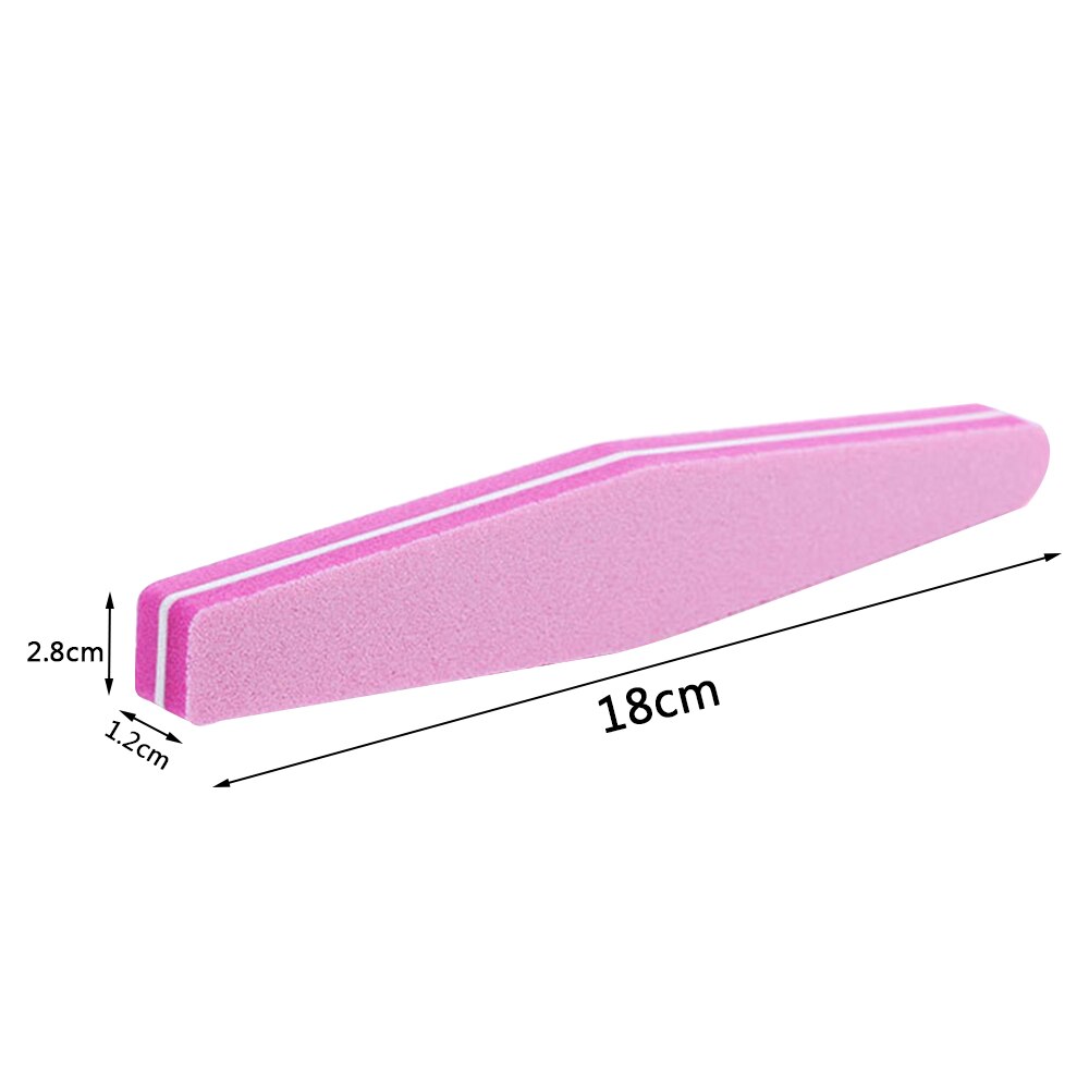 10 Stuks Nail File Buffer Double Side Wasbare Polish Spons Board 100/180 Trimmer Lime Buffer Nail Art Polijsten Manicure Gereedschap