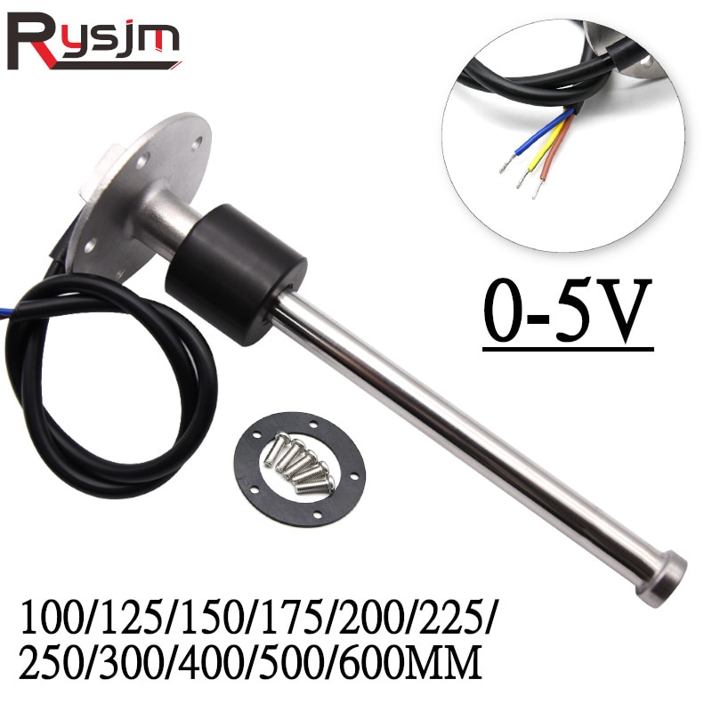 0-5V Boat Car Truck Fuel Sending Unit Marine Water Level Gauge Sensor Digital Fuel Gauge Sensor 100/125/150/200/250/300/600mm