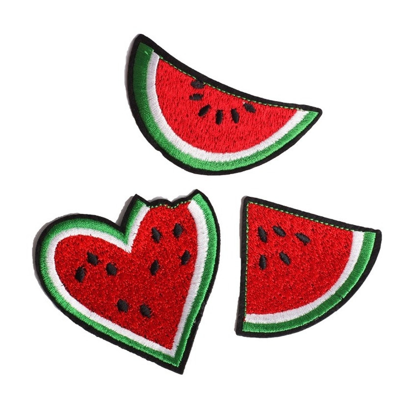 Cartoon Fruits Watermelon Patch Iron-on Embroidered Fruit Stickers DIY Appliques Handmade Pacthwork Garment Accessories