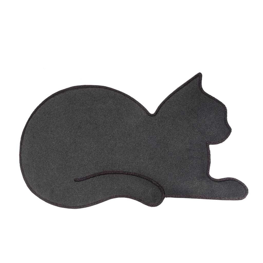 Balvi Felpudo Cat Alfombra para Interior y para Exterior. Poliéster/plástico: Gris