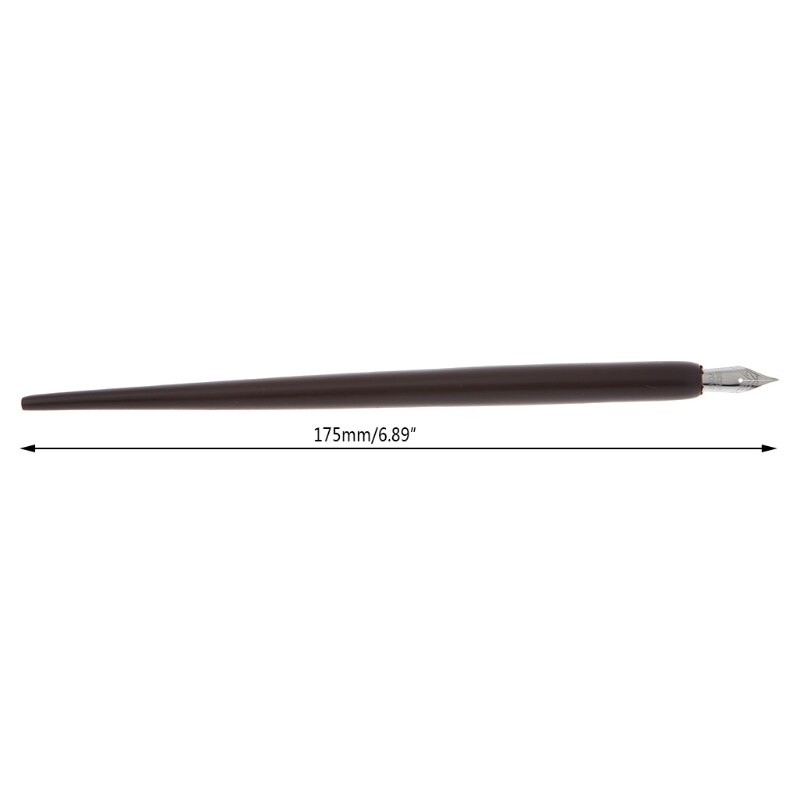 Wood English Calligraphy Pen Copperplate Script Oblique Dip Pen Holder + 5 Nib