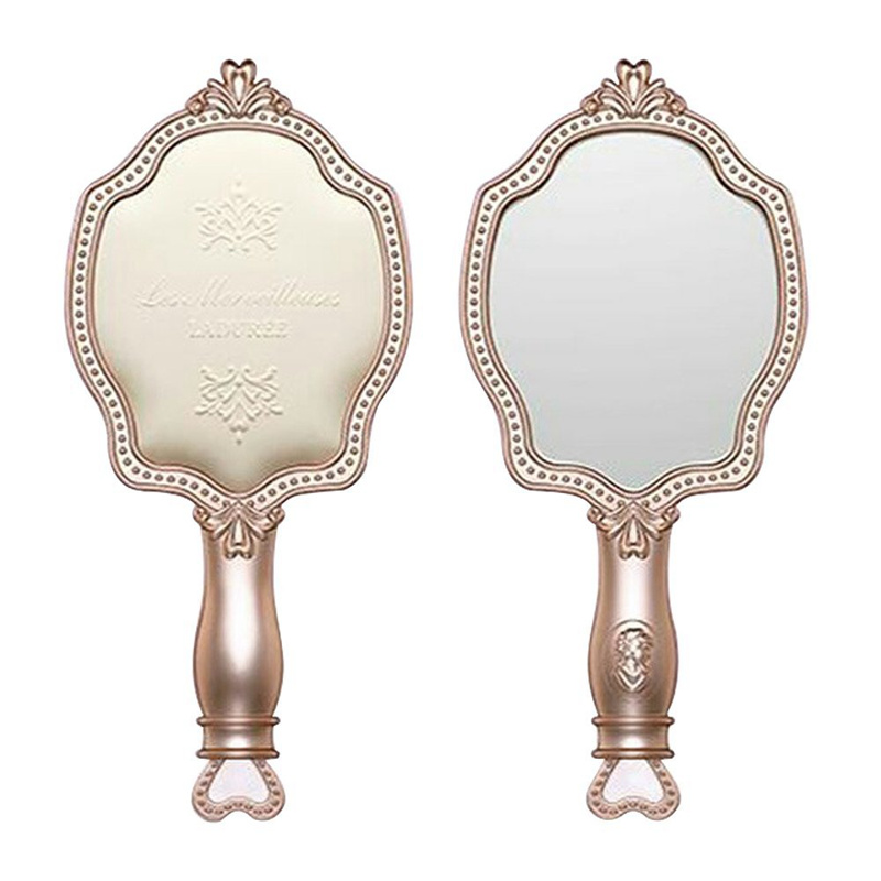 Pige kosmetik vintage makeup spejl prinsesse mini make-up håndholdt spejl makeup hånd spejl unikt til pige