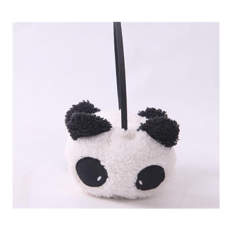 VISNXGI Women Gilrs Black White Small Panda Pad Fluffy Ear Warmer Earmuffs Winter Cute Panda Ear Muff Warmer