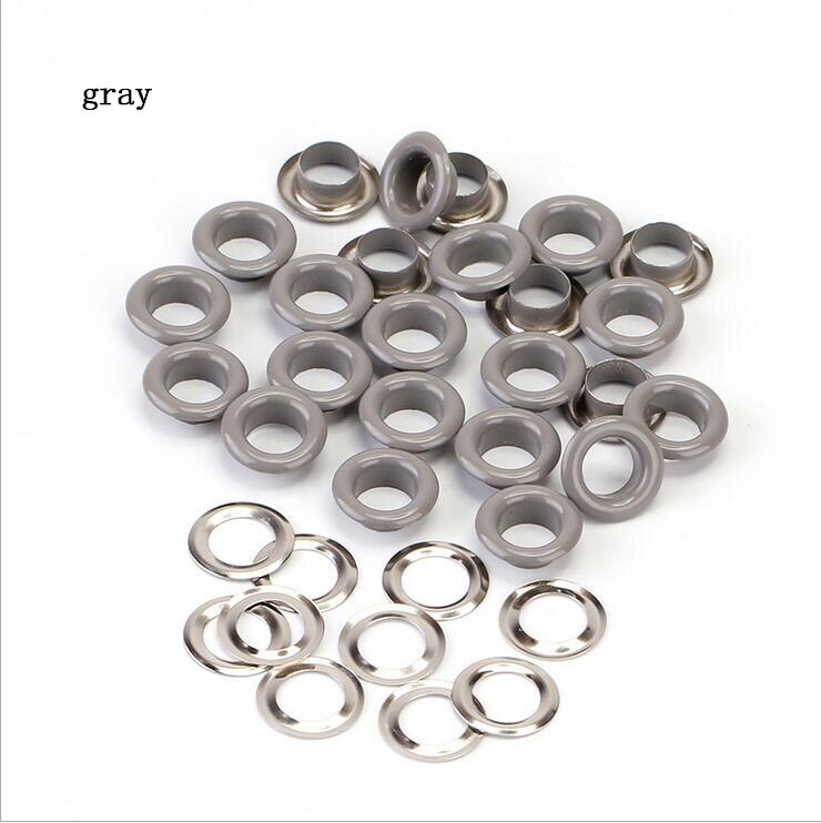 Œillets métalliques pour Scrapbooking, 10x17x5mm, 100 pièces, embellissement pour bricolage, vêtements de travail, couture, vêtement: gray