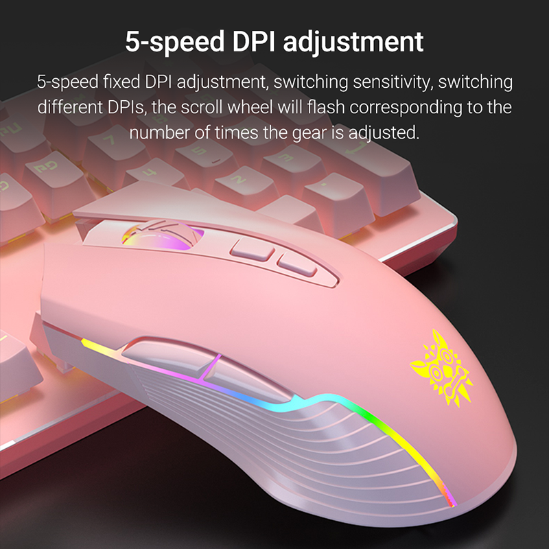Onikuma usb 2,4g drahtlose Gaming-Maus wiederauf ladbare ergonomische 3000dpi rgb Bluetooth-Maus für Desktop-Computer Laptop-PC-Mäuse