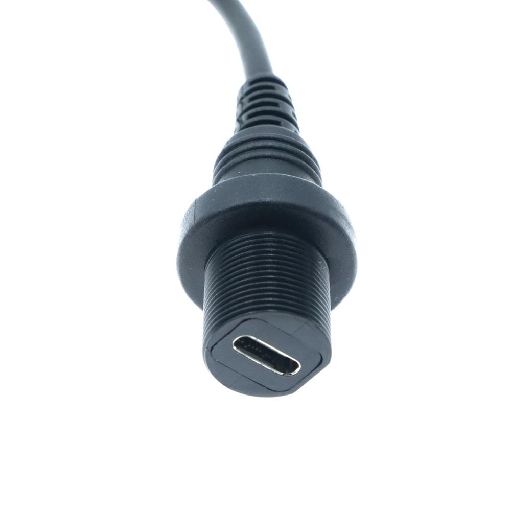 30cm USB-C IP67 Waterproof Cable type-c 3.1 IP 67 Male to Female Panel Mount Water Proof Connector Extension cord