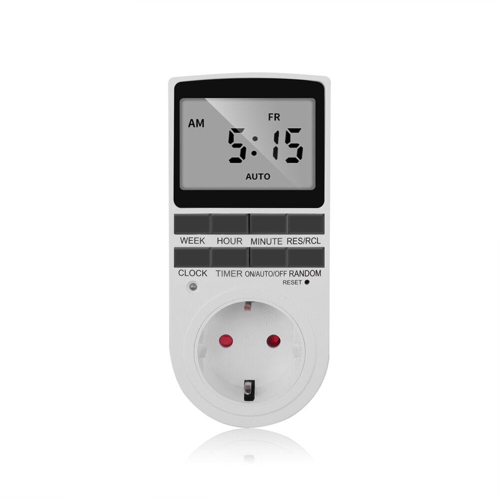 Portable Digital Timer 24h 7day Week Timer LCD Display Timing for Indoor Kitchen EU Plug