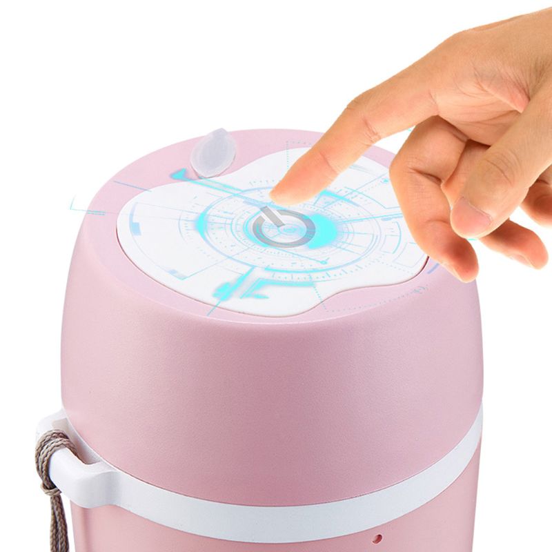 SKYMEN 400ml Portable Electric Juicer with Cup Rechargeable Fruit 2 Blades Blender Machine Fruits Mixer