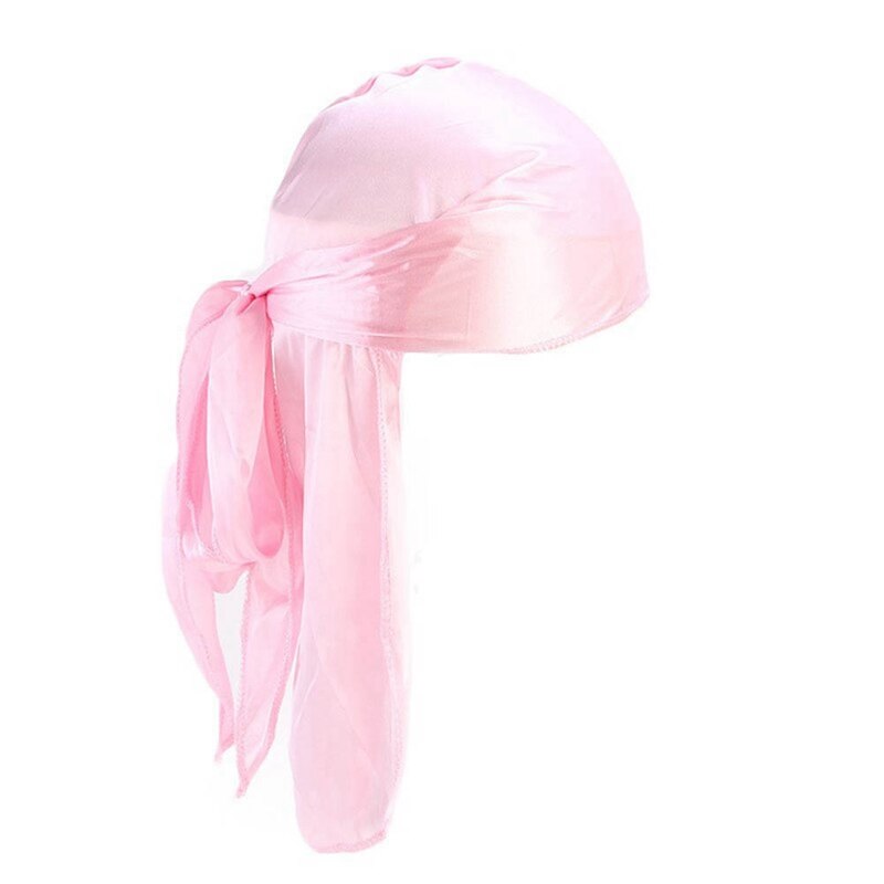 Durag en Satin pour homme, bandeau de , bandana, Turban rose, Pirate, bandeau pour homme en soie, 1 pièce: PK