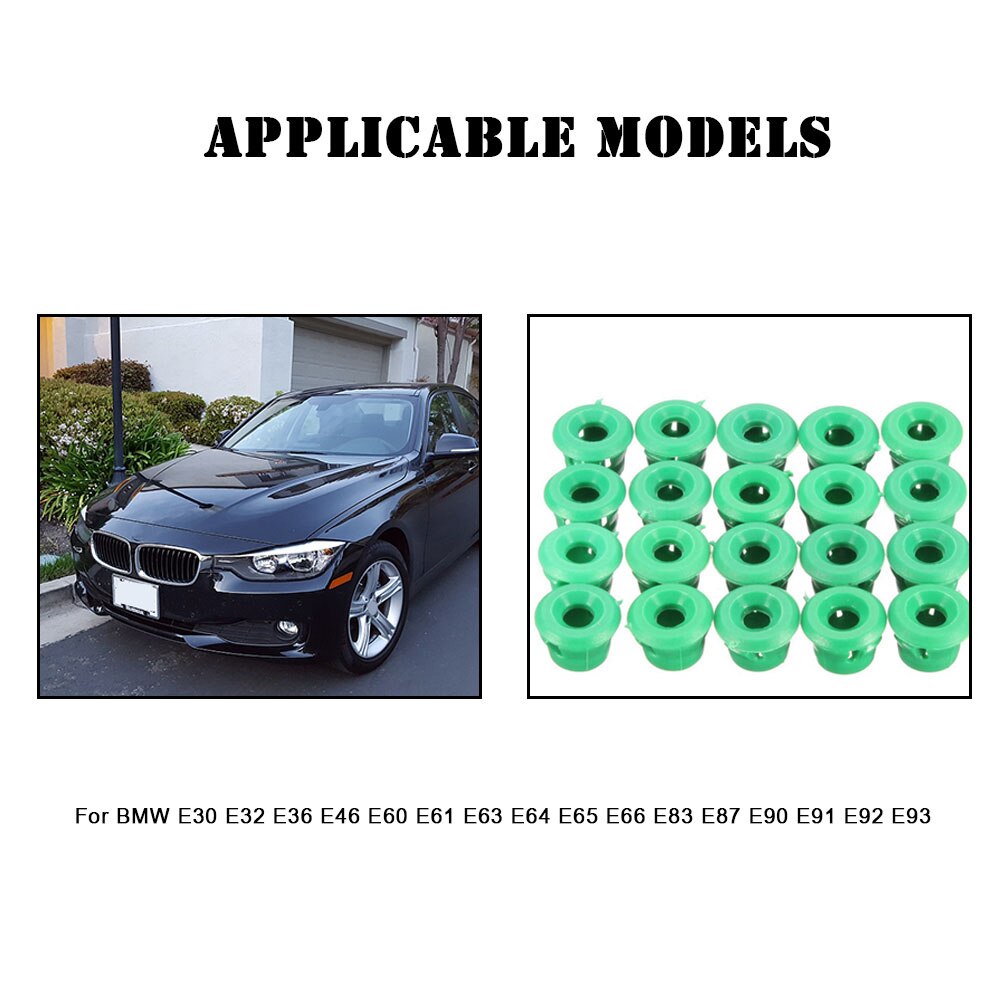 20pcs Car Moulding Clips for BMW E30 E32 E36 E46 E60 for BMW Side Sill Skirt Clips Replacement Car Accessories