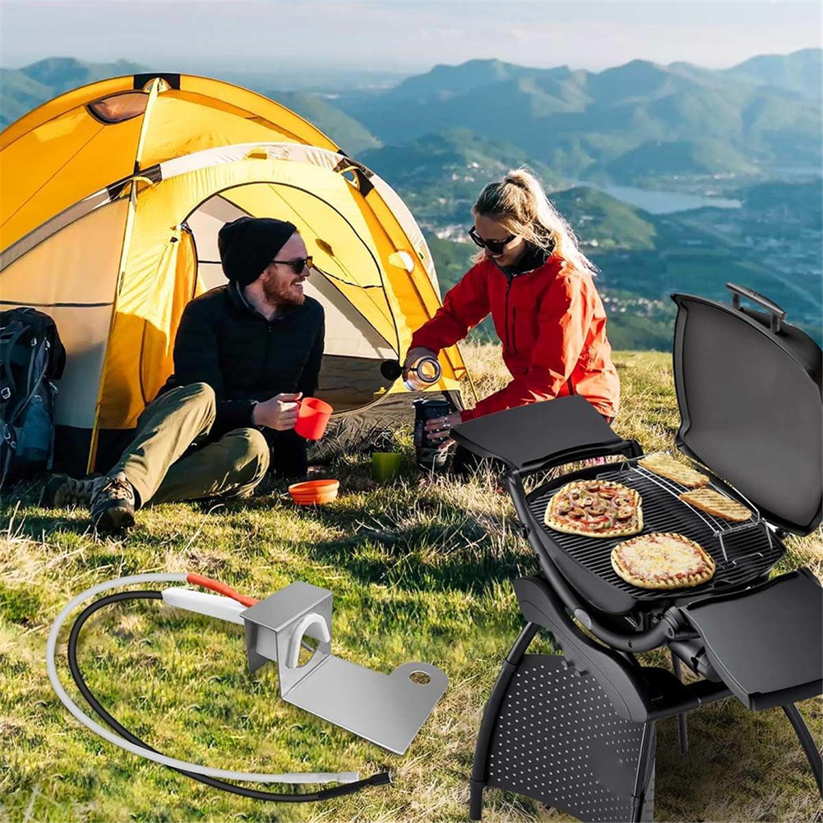 63788 Ontstekerset voor Weber Q320 & Q3200 -serie gasgrills 80452 60092 Ontsteking met drukknop, grillontstekersets