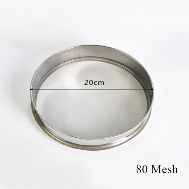 Pottery Tools Stainless Steel Sieve Filter for Ceramic Clay Polymer Scraping Modelling Crafts Glaze Pigment Mud Filter: 20cm 80Mesh