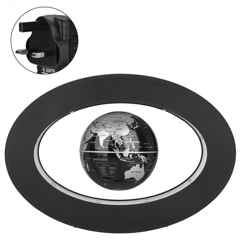 Elektronische Anti Zwaartekracht Globe Magnetische Levitatie Zwevende Globe World Map Led Light Kinderen Leren Home Decor Verjaardag: Sliver UK Plug
