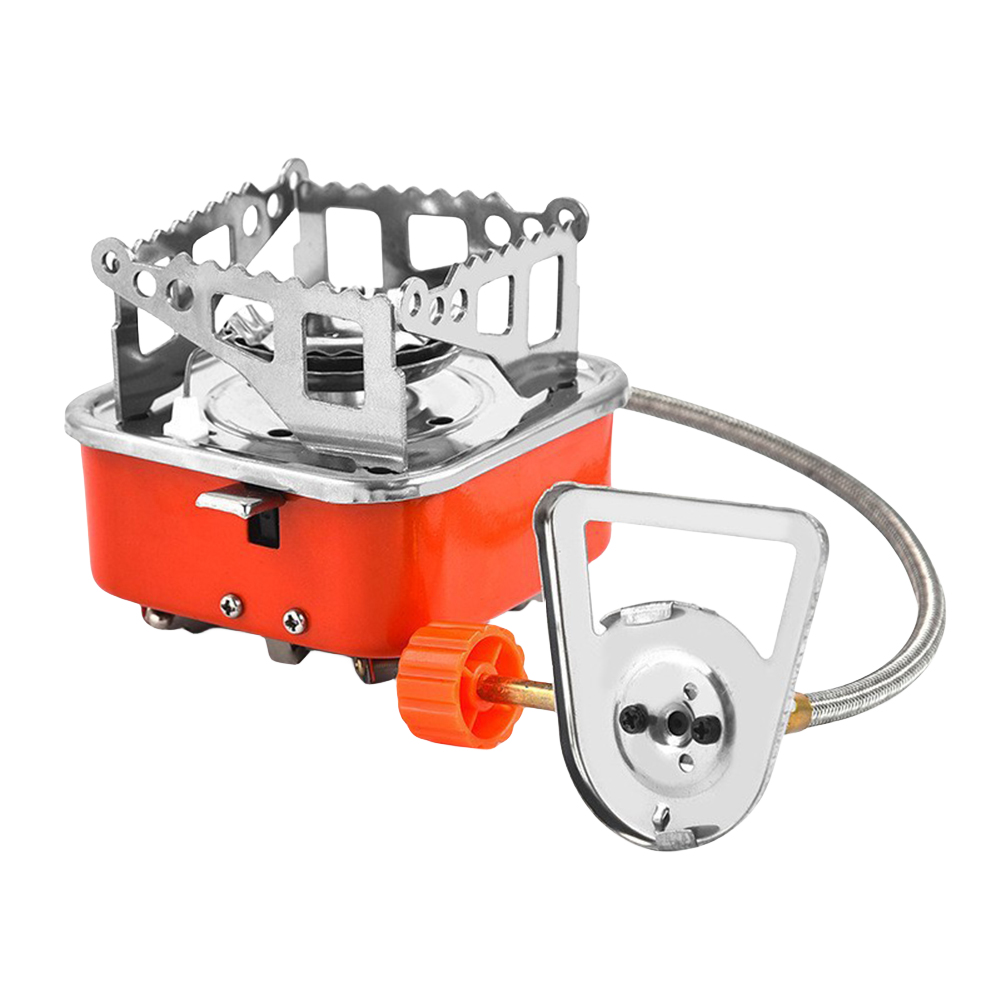 Mini Portable Burner Ultralight Camping Gas Stove Outdoor Gas Tank Stove for Backpacking Camping Hiking Picnic: WHITE