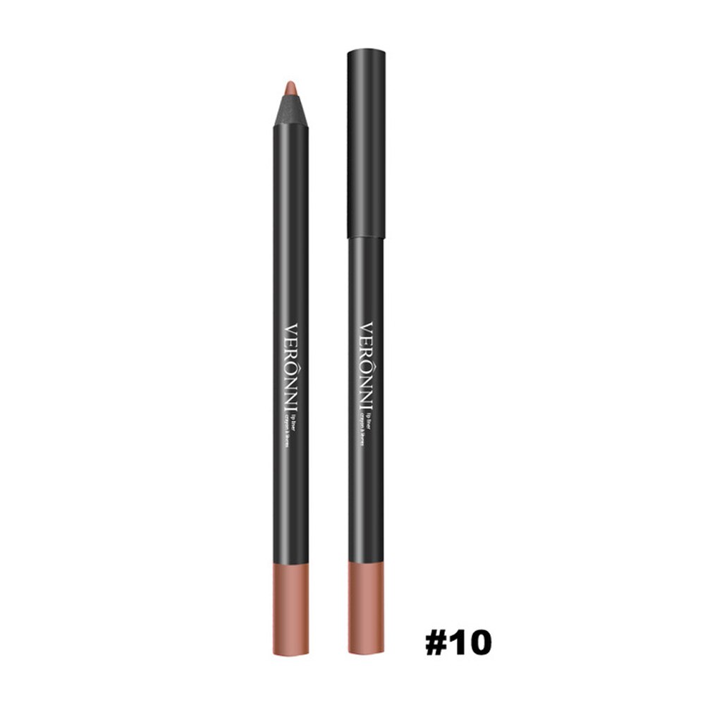 FRESHME Multi-functional Lipliner Pencil Long Lasting Waterproof Lip Cosmetic Makeup Colorful Lip Liner Pens Set: 10