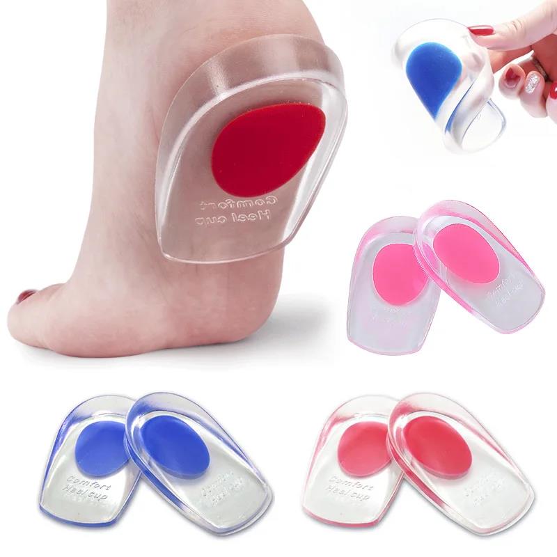 2025 1 paar Zachte Siliconen Gel Inlegzolen voor Hielspoor Pijn Voet Kussen Massager Zorg Half Binnenzool Schoen Pad Hoogte Toename