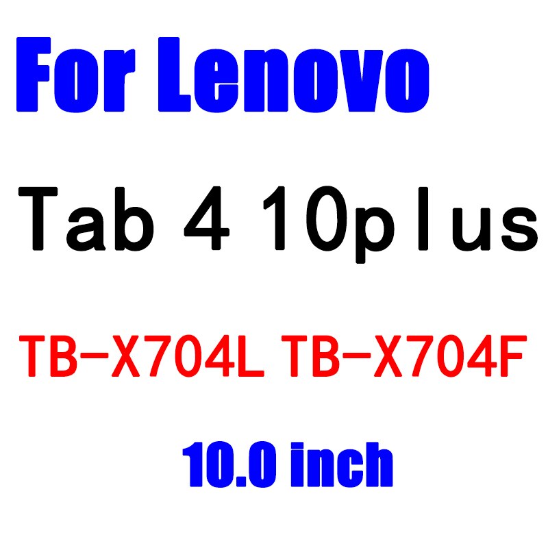 Protector de pantalla de vidrio templado para tableta Lenovo Tab 4, 10, 8 plus, TB-X304L, TB-X304F, TB-X704L, 3, 710L, 850F, Yoga Tab, X90, X90F: Tab 4 10plus TB-X704
