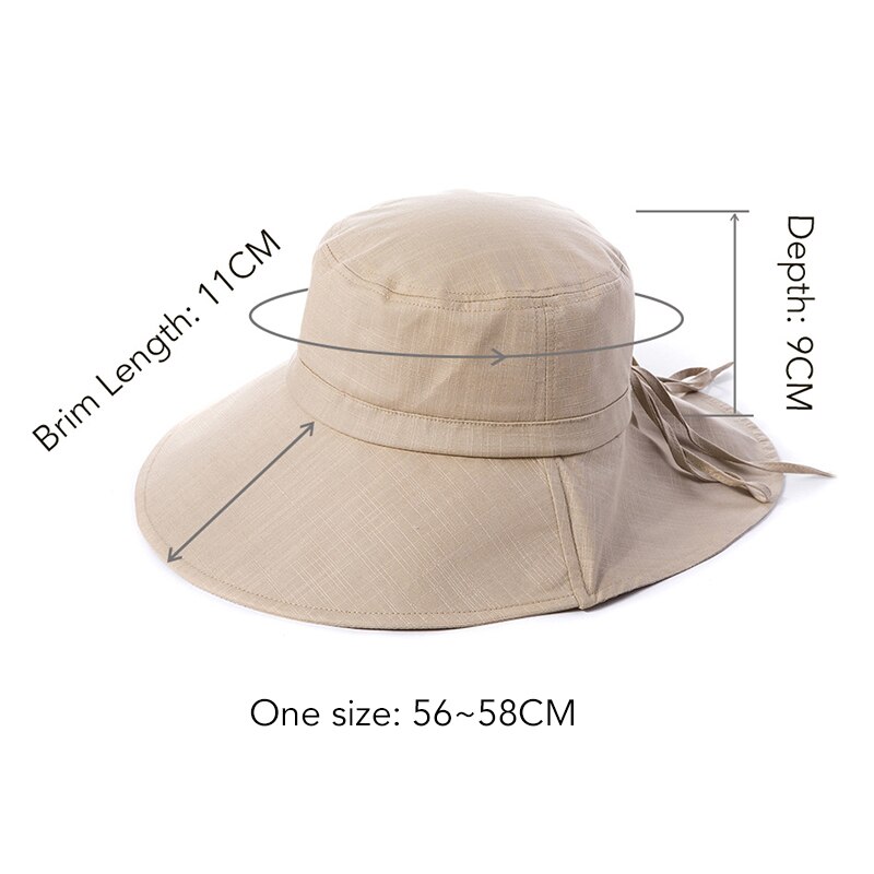 Fancet zomer lente strand dames zonnehoed femme opvouwbare uv-pet katoenen kinkoord brede rand ademend opvouwbaar voor dames 1005