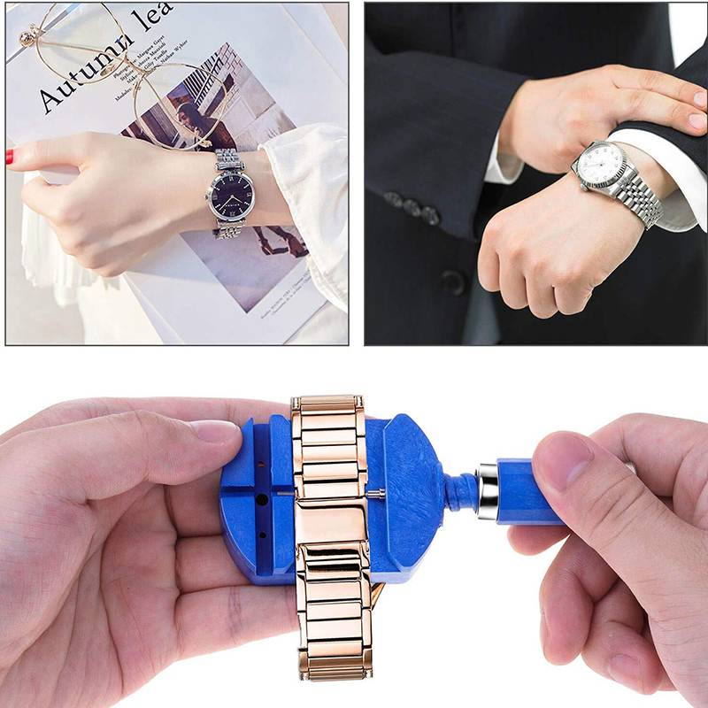 6 pièces ensemble montre à assembler soi-même outils bracelet de montre décapant ajusteur montre lien pour bracelet horloger broches montre réparation outil Kit