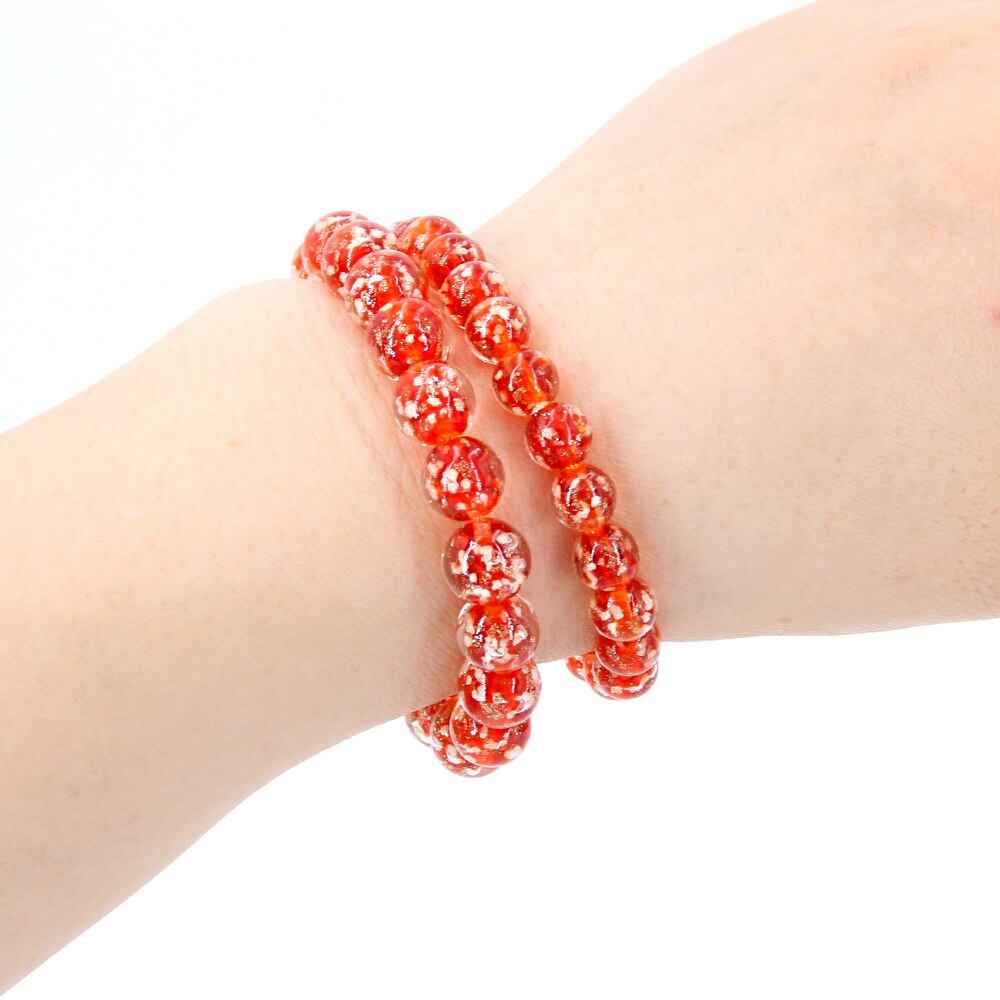Armbänder für frauen charme für schmuck machen mädchen Rot Armband leucht 810mm Nächtlichen licht Quicksand perlen yoga jóias