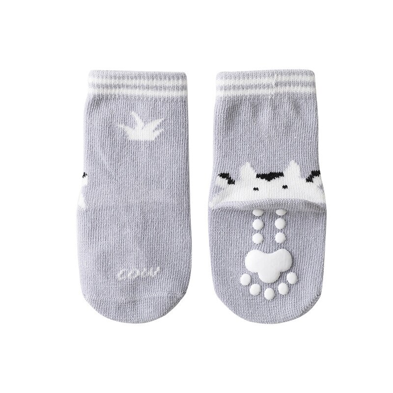 Warmom Baby Kids Sokken Voor Meisjes Jongens Kinderen Meisje Anti Slip Kind Jongen Warme Peuter Grappige Pasgeborenen Vloer Kid Boys &#39;sok Winter: GRAY