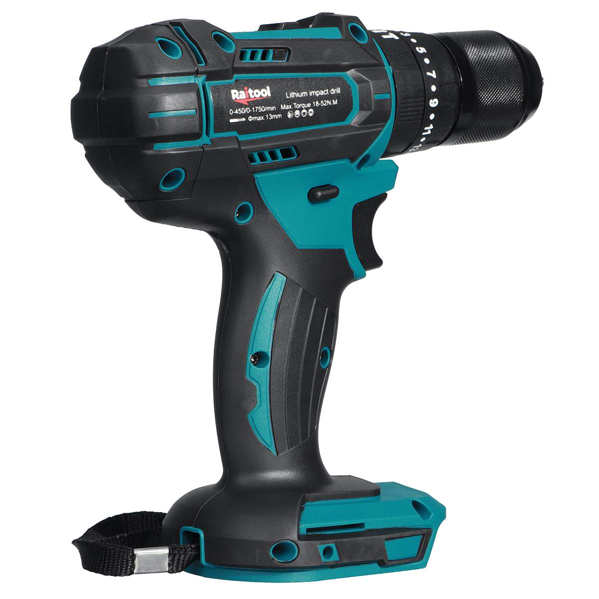 Raitool-taladro eléctrico de impacto de 18V, herramientas de 2 velocidades, 3 en 1, martillo inalámbrico, 25-90n. M, destornillador eléctrico para batería Makita de 18V
