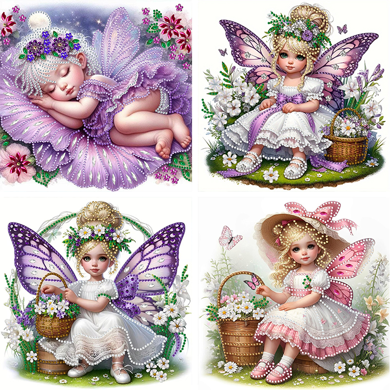 Bloemenfee Speciaal gevormde Diamond Painting Tafelblad Ornamenten Kit Tafelblad Diamond Painting Ornament Kits voor volwassenen Beginner
