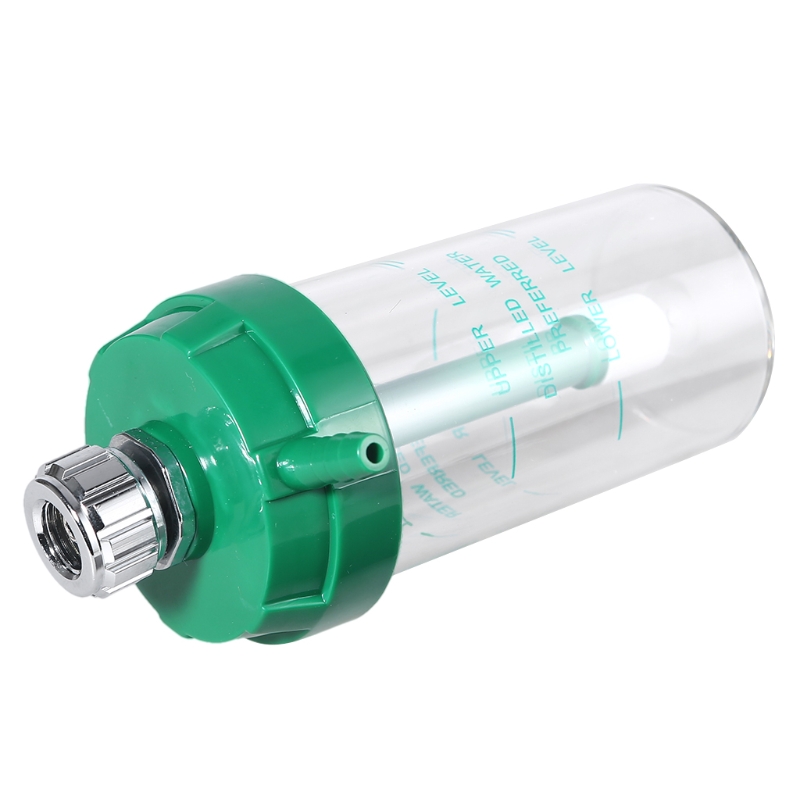 200mL Dry Humidifier Bottle for Oxygen Regulator O2 Pressure Gauge Upper Level & Lower Level