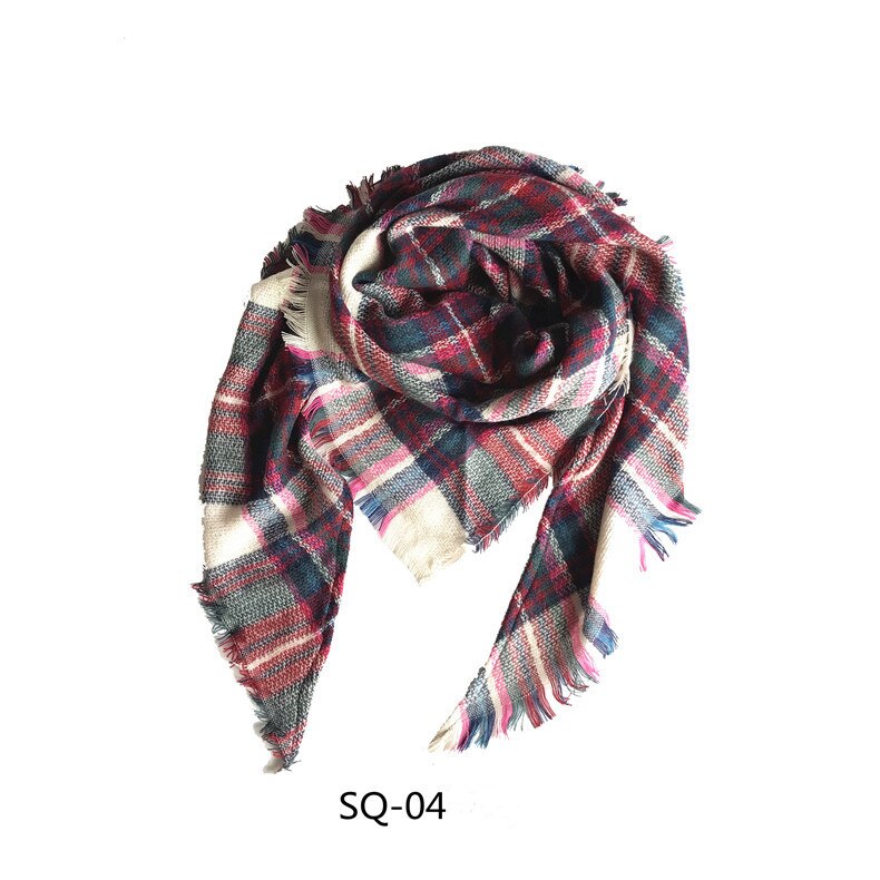 JIFANPAUL scarf autumn and winter imitation cashmere children's plaid scarf retro shawl scarf unisex: B18 A4