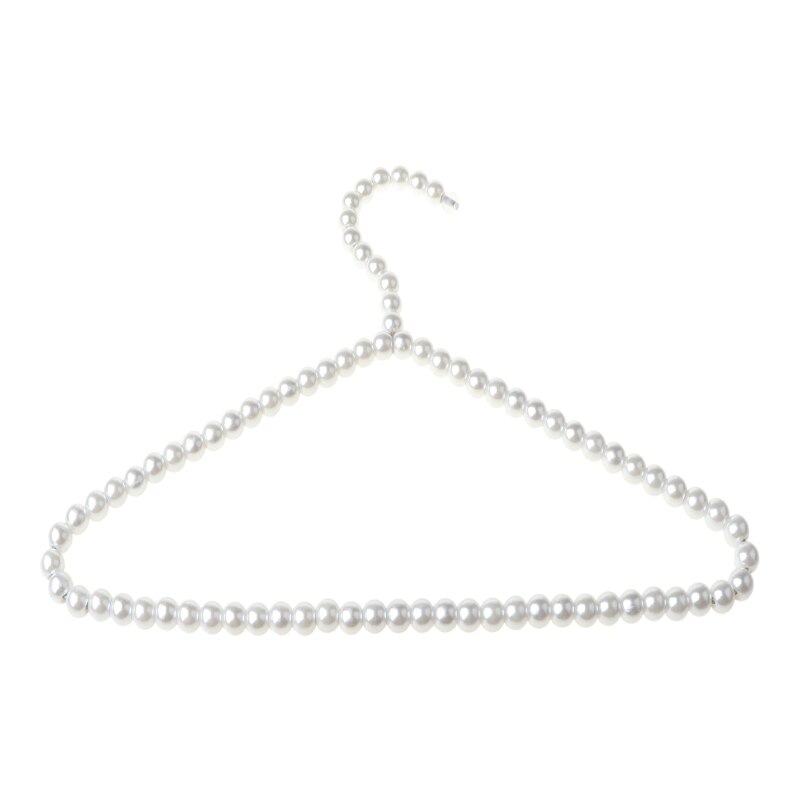 Cintre en plastique Imitation de perles pour vêtements, organisateur de stockage de robe et de manteau, support sec pour enfants et animaux domestiques
