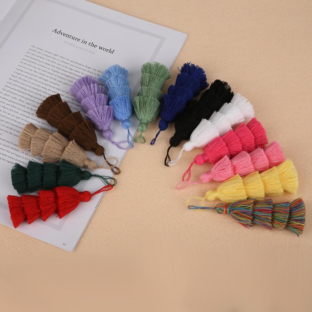 Pampilles en Poly coton 4 couches | Pour décoration de mariage, sac de vêtement accessoire rideaux de couture, pendentifs pampilles à la pour bricolage