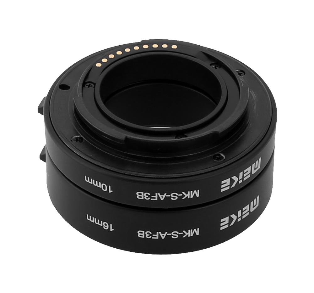 Meike 10mm 16mm Plastic Extension Tube Close Shot Adapter Ring Lens Auto Focus for Sony E-Mount A6500 A6400 A7M3 A7 II A6000 A7R