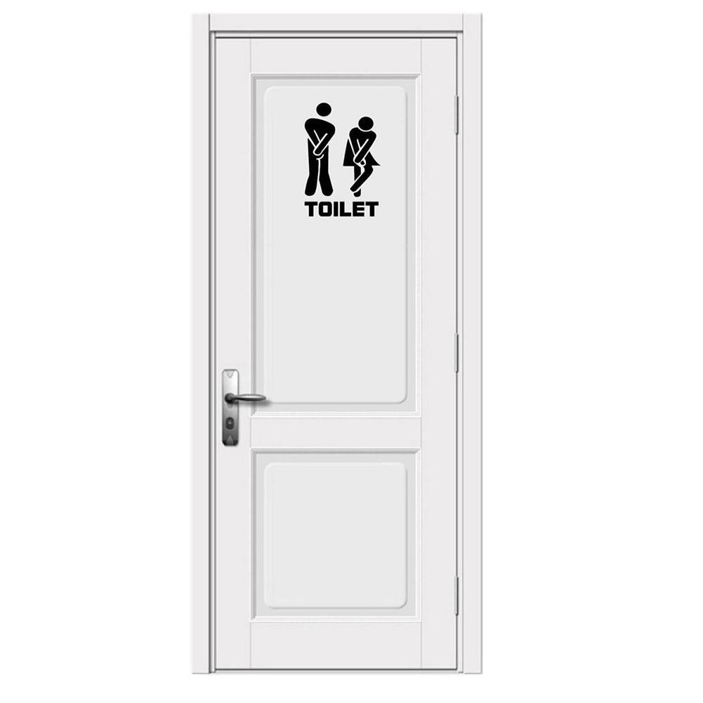 Funny Toilet Wall/Door Stickers Bathroom Decoration Waterproof Decals Vinyl Wallpaper Poster Home Decor The Wall O E0O8