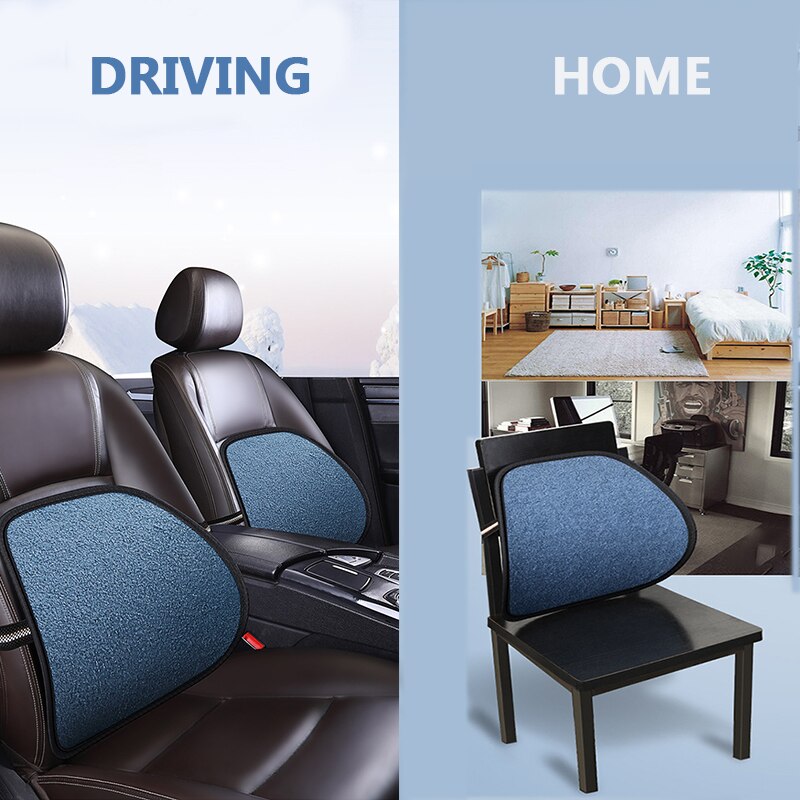 Uniwersalny fotelik samochodowy poduszka robić wsparcia odcinka lędźwiowego pluszowe ciepło masaż talia Podkładka utrzymać ciepło poduszka na krzesło biurowe na samochód poduszka samochodowa