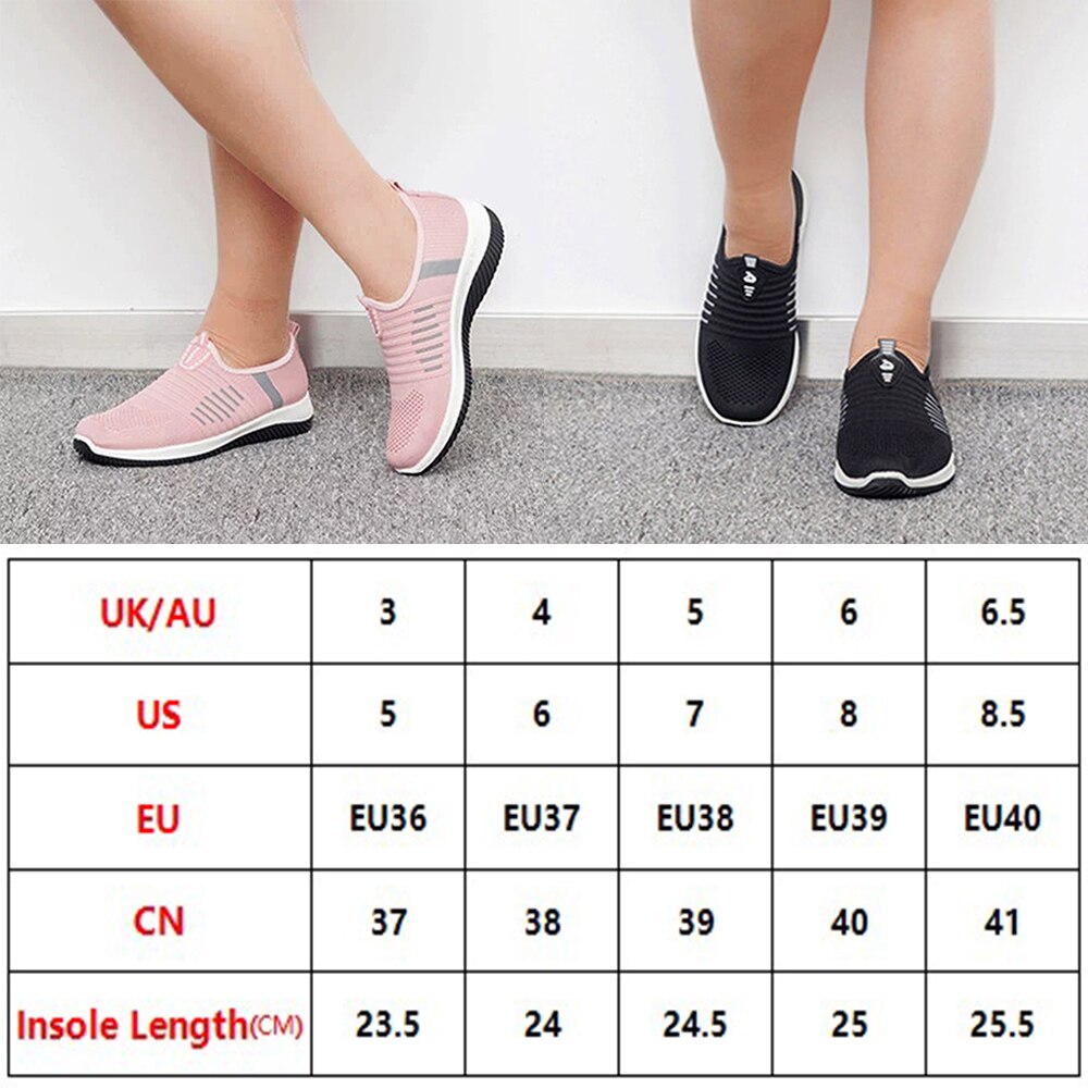 Vrouwen sneakers antislip schoenen Casual schoenen Lage Hak Sneakers vrouwen Knit Meshshoes Ademend Mode vrouwen schoenen D30