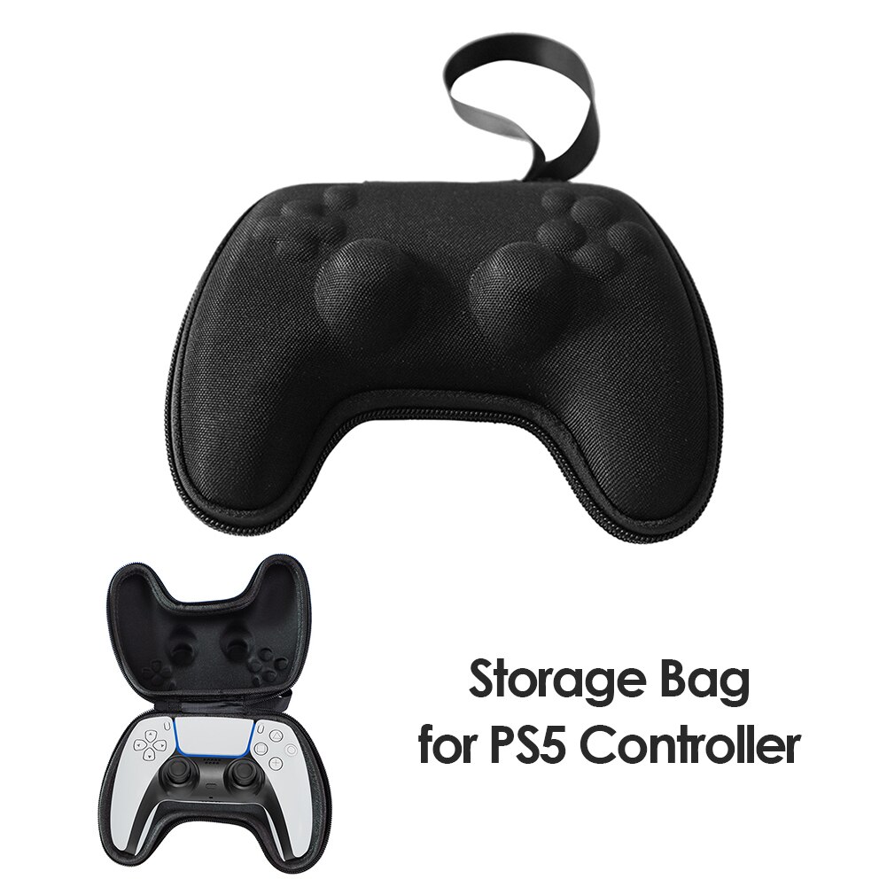 Eva bærbar controller opbevaringstaske støvtæt bærbar bæreindretning til  ps5 lynlåse gamepad beskyttende bæretaske