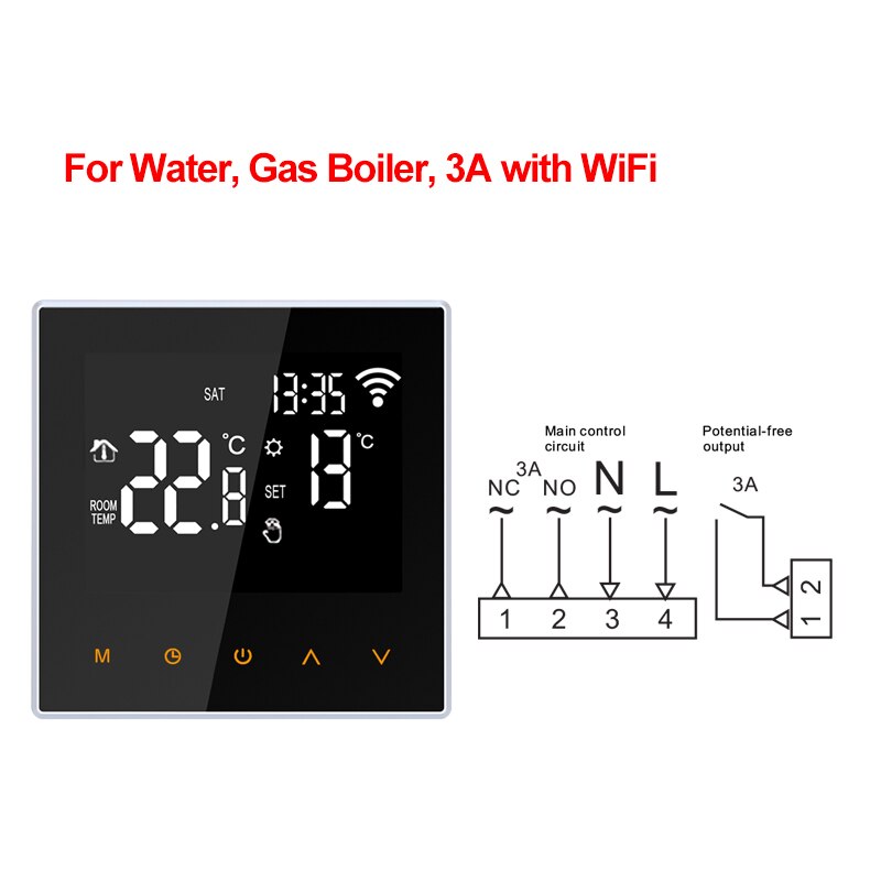 Tuya Smart App Remote Wifi Controle Kamer Intelligente Thermostaat Voice Control Temperatuur Controller Alexa 110V - 240V: WiFi 3A Gas Boiler