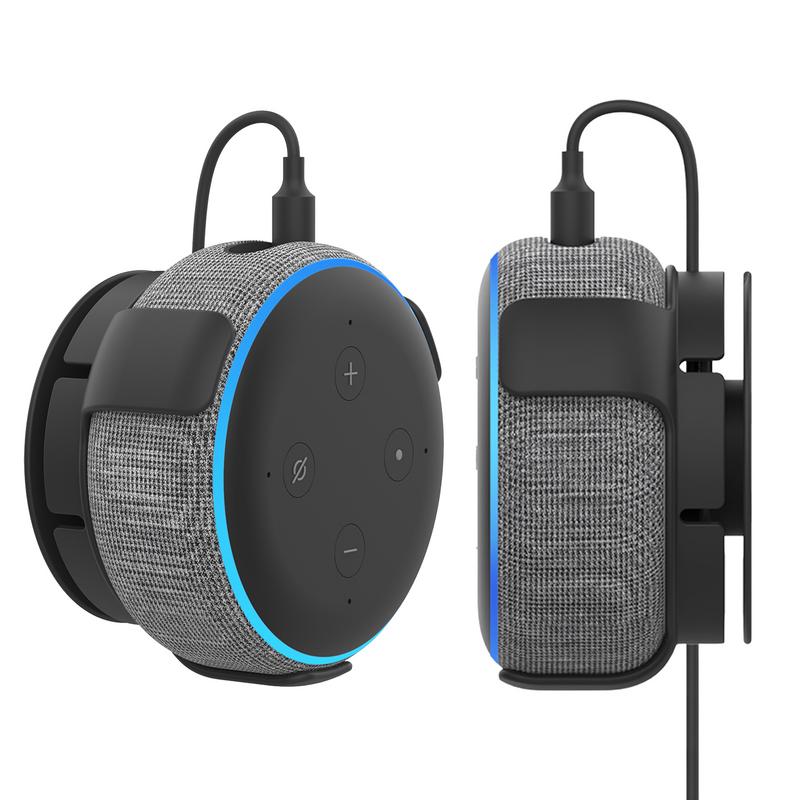 Soporte de montaje en pared Echo Dots, soporte de gestión de cables para Alexa Echo Dot3rd Gen, auriculares inalámbricos bluetooth, altavoz, soporte de montaje en pared