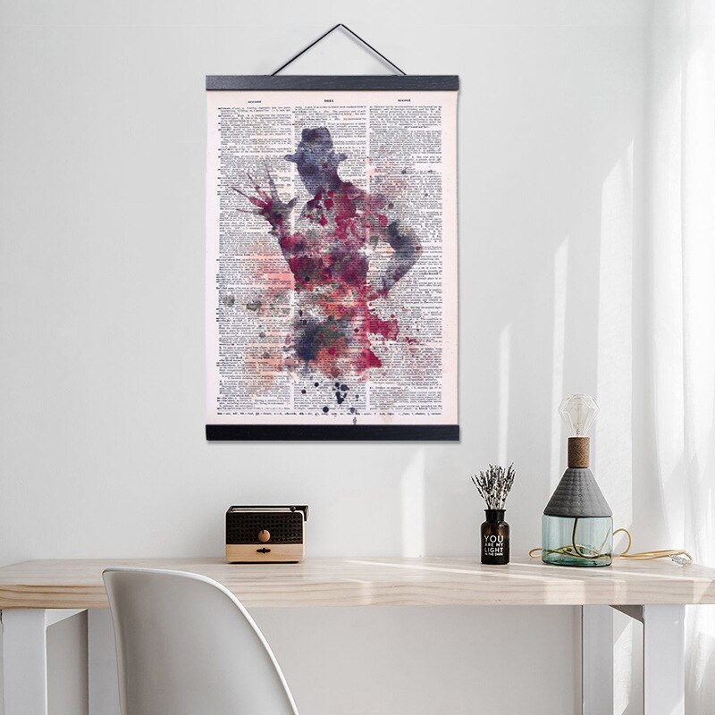 Marco de póster magnético foto de pared de madera Imagen Arte colgador cartel soporte pergamino colgante hogar pared decoración marco