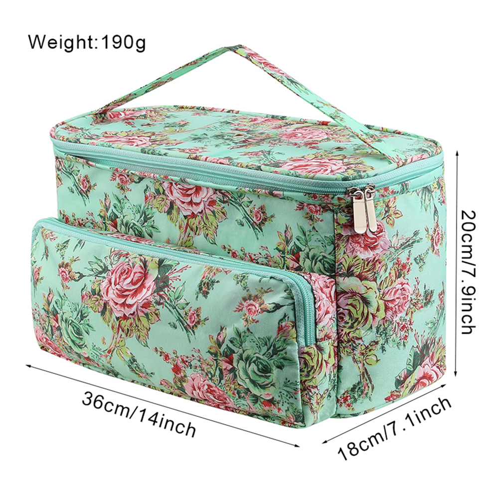 Woolen Yarn Storage Bag Round Knitted Wool Bags Oxford Cloth Leaf Print DIY Knitting Sewing Kit Sewing Tools Accessories: 11